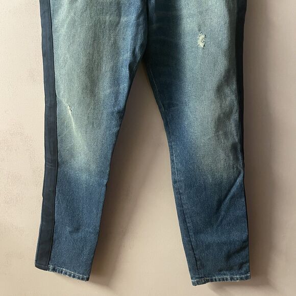 Urban Outfitters BDG Men's Faux Suede Side Slim Medium Wash Blue Jeans Sz 34 NWT - Picture 13 of 14